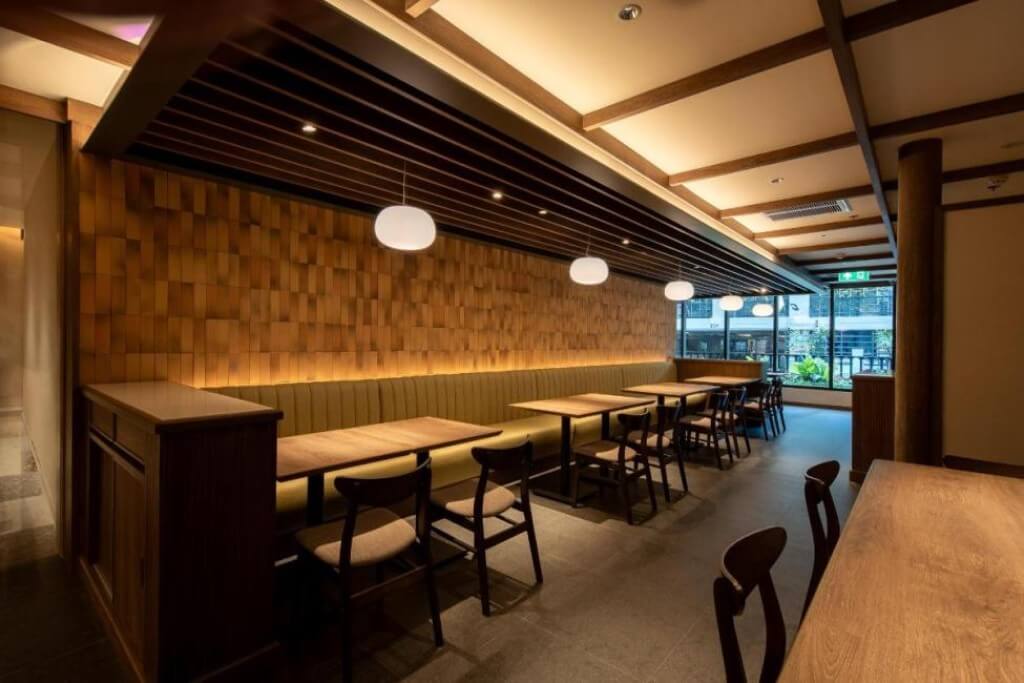 Bright and Clean Breakfast Restaurant Dining Area at Sotetsu