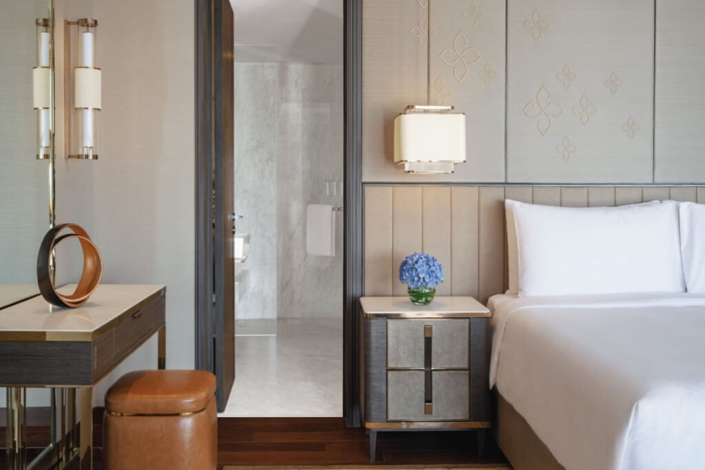 Intercontinental Bangkok elegant desk with fine craftsmanship high quality materials and refined decor