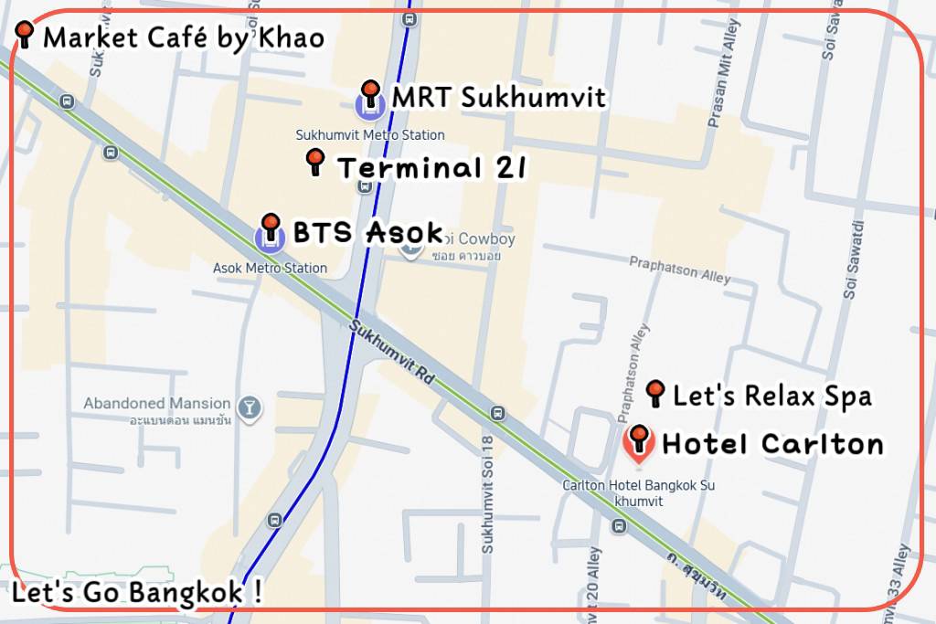 Carlton-Hotel-Bangkok-Sukhumvit-bts-mrt-map