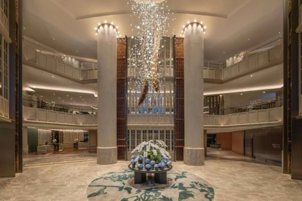 Sofitel Bangkok Sukhumvit lobby with high ceiling interior design