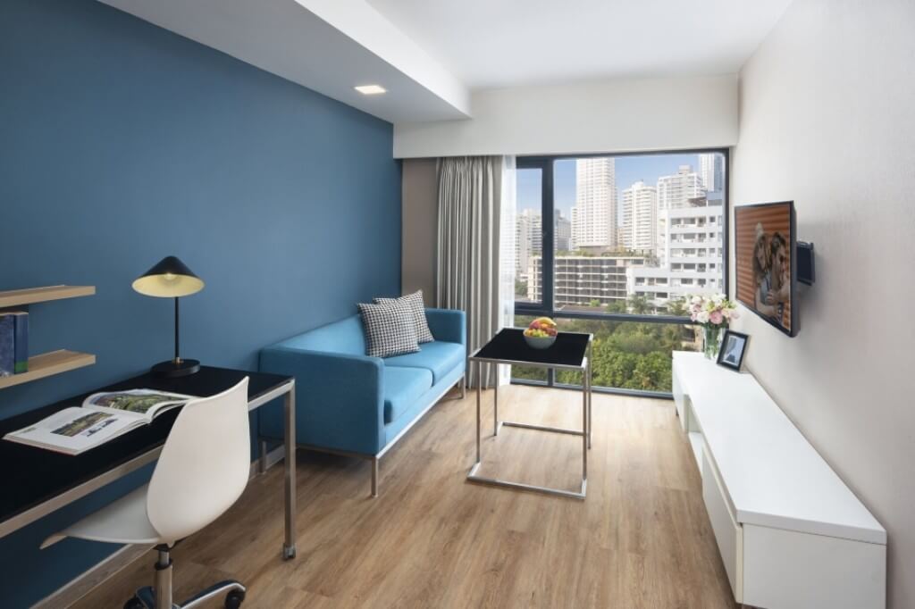 Citadines Sukhumvit 8’s Two-Bedroom Suite Has a Super Spacious Living Room—Perfect for Families