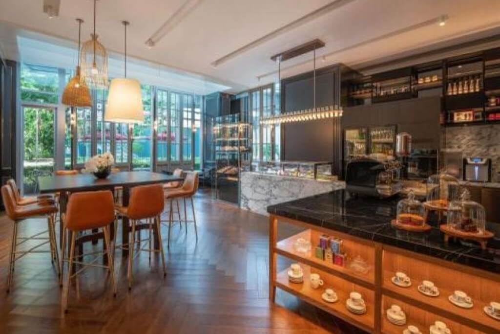 Sofitel Bangkok Sukhumvit breakfast buffet restaurant with various food options