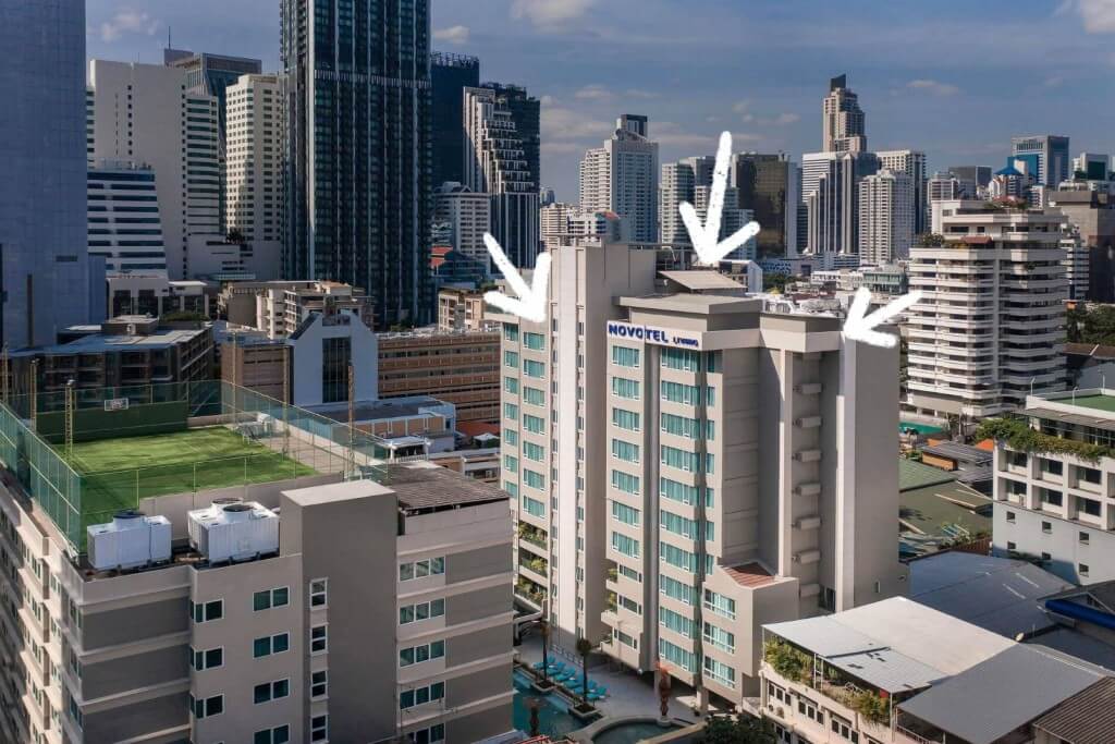 Novotel Living Bangkok Sukhumvit Legacy modern exterior building in Sukhumvit area