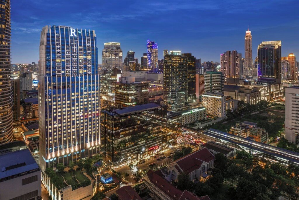 Renaissance Bangkok Ratchaprasong Hotel Bangkok Thailand exterior view on Ratchaprasong district