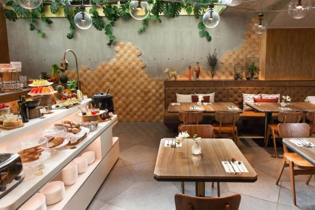 Volve Hotel Bangkok breakfast buffet display with fresh ingredients