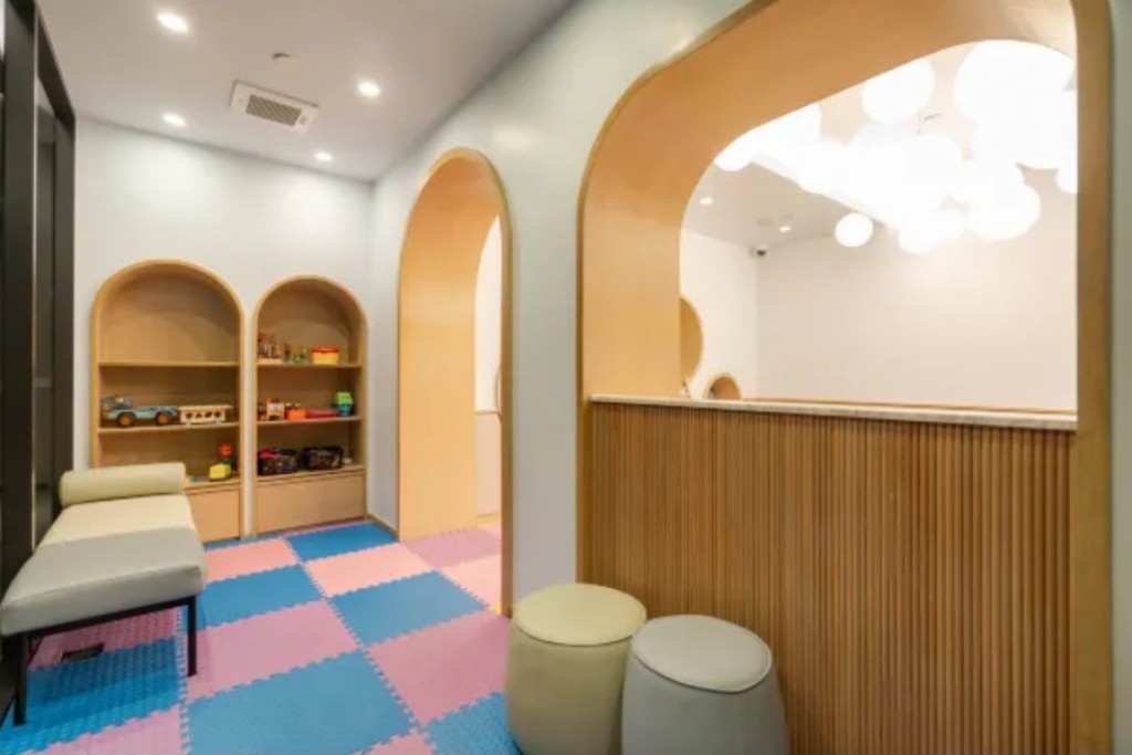 Ascott Thonglor Bangkok kids play room with soft flooring and toys