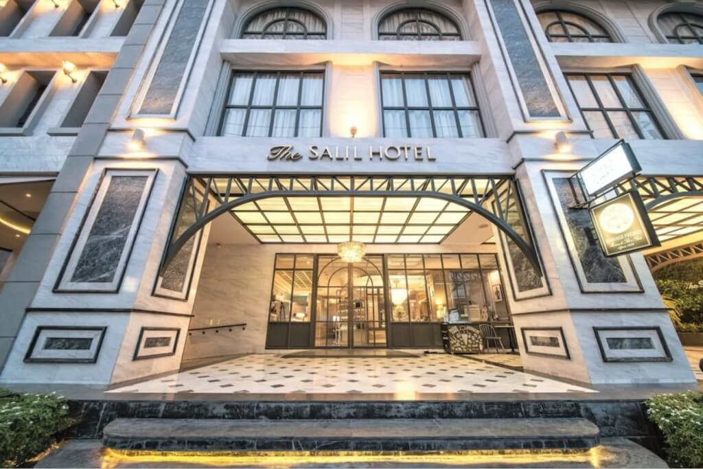 The Salil Hotel Sukhumvit 57 exterior building with magical castle design resembling Hogwarts