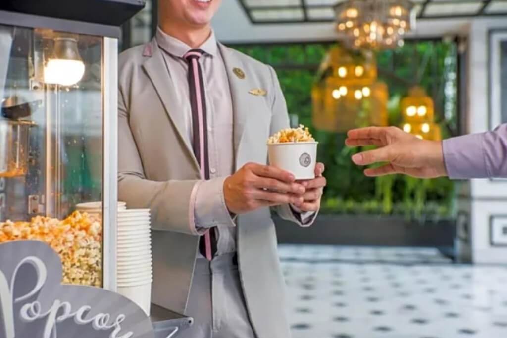 The Salil Hotel Sukhumvit 57 free welcome popcorn and drinks at lobby reception
