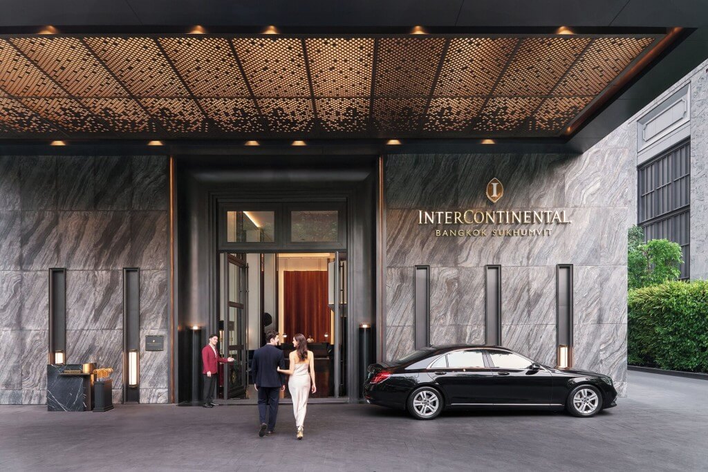Grand entrance of Intercontinental Bangkok Sukhumvit with elegant design