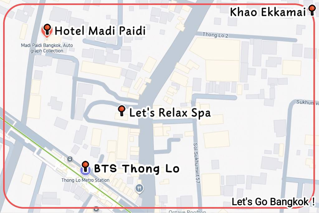 Madi Paidi Bangkok Autograph Collection location map walking distance to BTS Thong Lo station