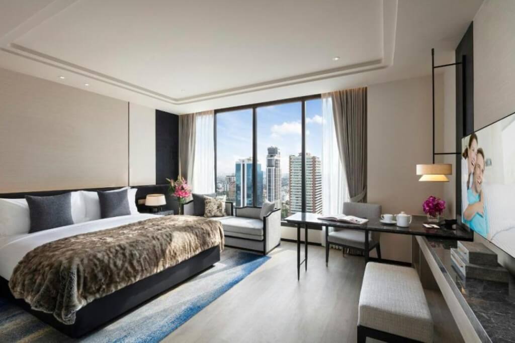 Ascott Thonglor Bangkok spacious king bedroom with modern interior design