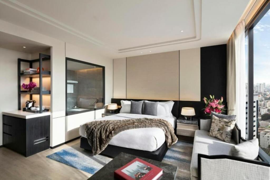 Ascott Thonglor Bangkok connecting room layout with separate living area