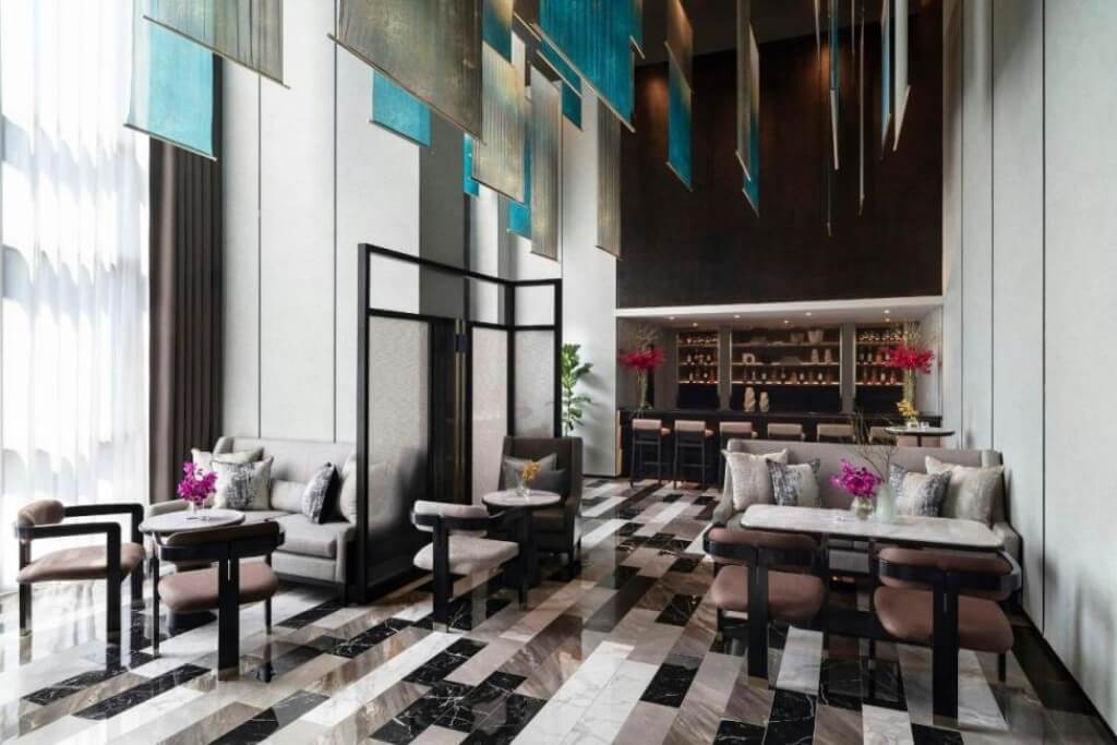 Ascott Thonglor Bangkok elegant lobby lounge area