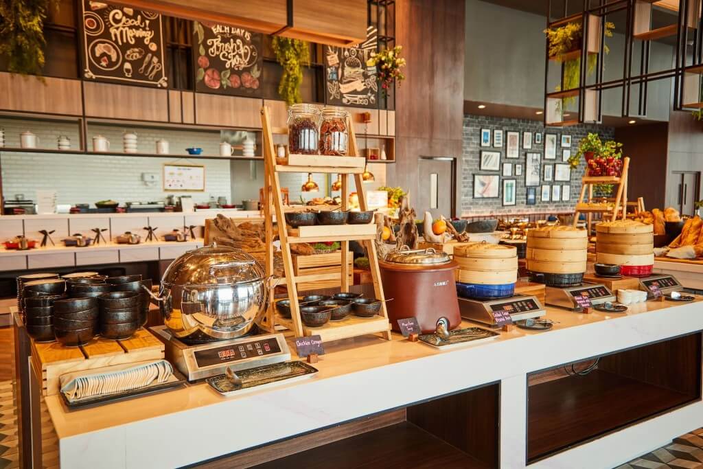 Avani Sukhumvit Bangkok breakfast dim sum and congee station with side dishes