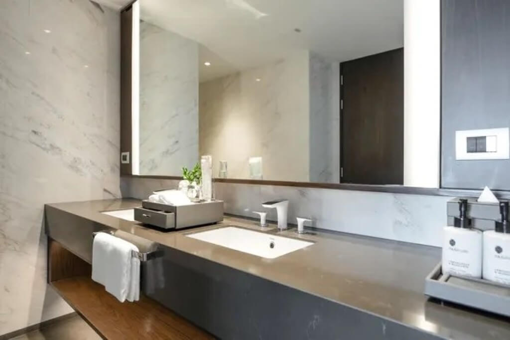 Chatrium Grand Bangkok family room double sink vanity