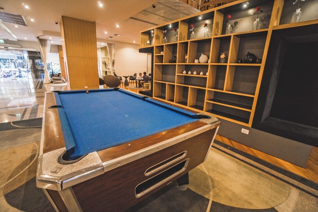 Novotel Bangkok Siam Square lobby recreational area with billiard table