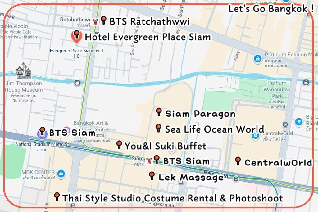 Evergreen Place Siam by UHG location map near BTS Ratchathewi Station