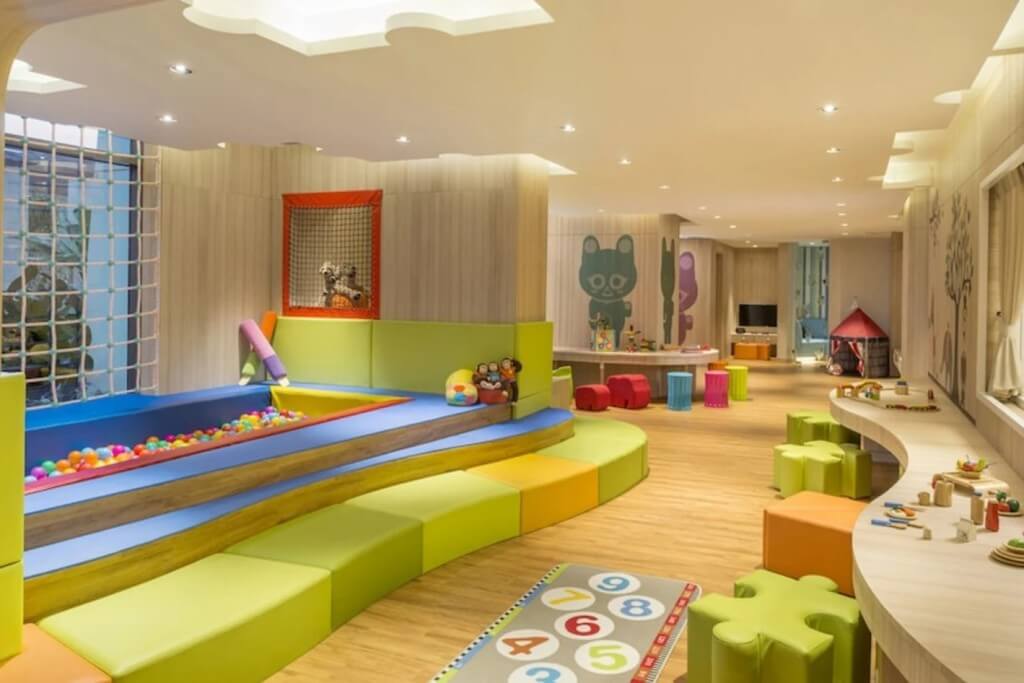 Siam Kempinski Hotel Bangkok kids club with ball pit building blocks and educational toys