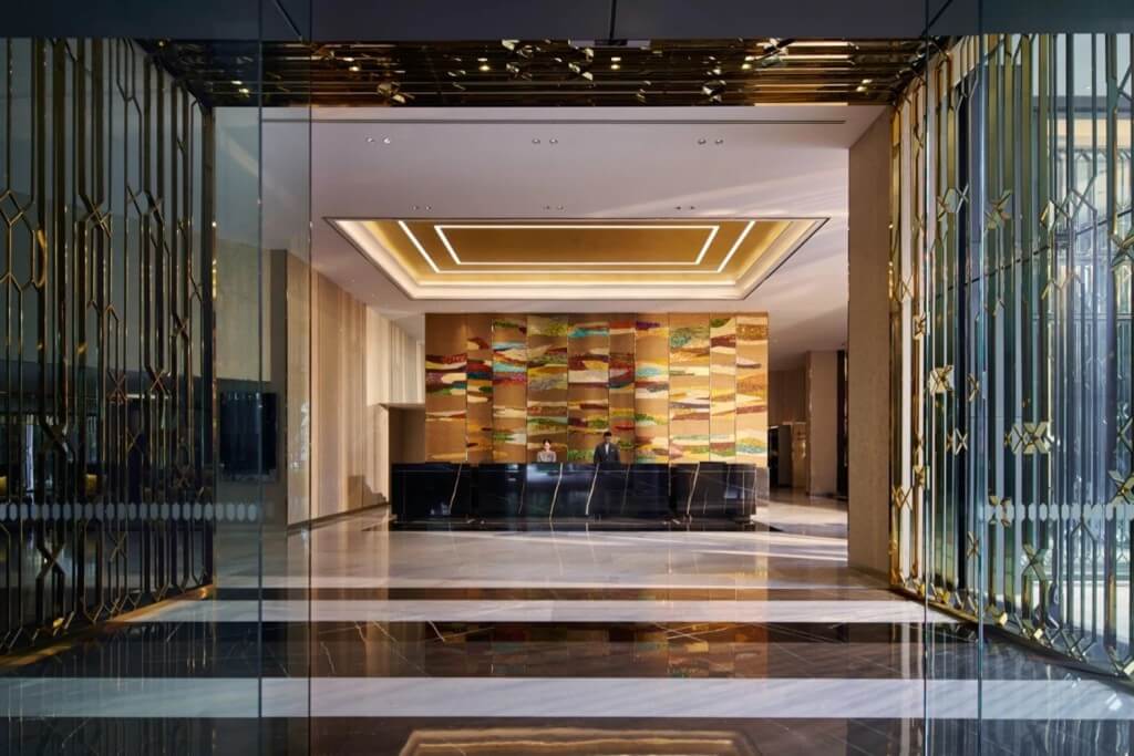 Chatrium Grand Bangkok lobby low luxury style design