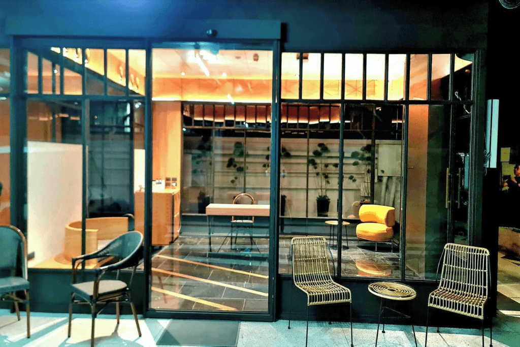 Lobby lounge seating area at Sacha Thonglor