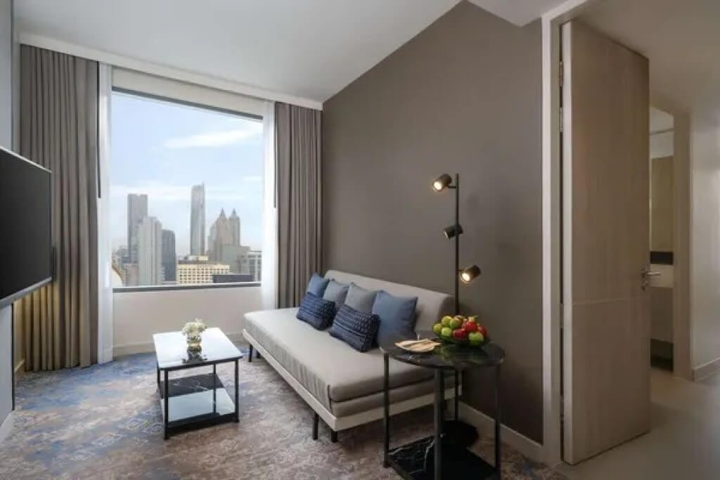 Mercure Bangkok Siam suite separate living room